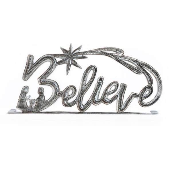 Believe Standing Metal Art