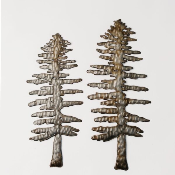 Pine Trees Metal Art Set